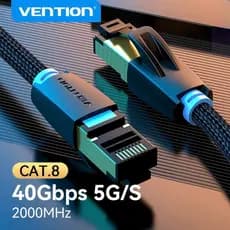 Vention cat8 ethernet cabo 40gbps,2000mhz,cat 8, malha trançada, internet, 3m cabo para laptops, consoles,roteador, rj45