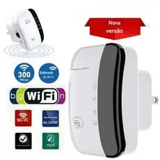 Repetidor WiFi 300Mbps Amplificador de Sinal Wireless WPS Bivolt 2.4GHz Universal Alta Potência Fácil Instalação