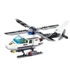 102pcs Blocos de Construção Criativos de Helicóptero da Polícia DIY Série de Polícia da Cidade Brinquedos de Tijolos par