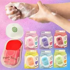 50 folhas/caixa de sabonete portátil para viagens |     Toalhetes de Limpeza Dissolúveis |     Sem Álcool |     WUON em