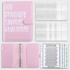 10000 Envelope Desafio De Poupança Pu Leather Photo Album De Dinheiro Reutilizável Fichário De