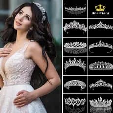 Deartiara Rhinestone Festa De Tiara De Noiva Coroa De Casamento Mahkota