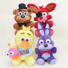 25cm Urso da Meia-Noite FNAF Boneco de Pelúcia Freddy Fox Chica Bonnie Brinquedo de Pelúcia Boneca Infantil