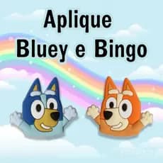 10/24unid. Aplique Bluey e Bingo - Ideais para confecção de laço, tiaras e etc...