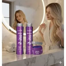Kit Matizador Blond Tonalizante para Cabelos Loiros Platinados Grisalhos