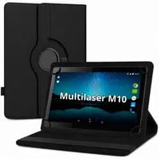 Capa para Tablet Multilaser M10 4G 10.1 Giratória 360° Inclinável Couro Sintético