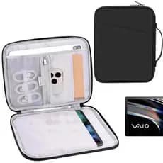 Bolsa para Tablet Vaio TL10 10.4 Capa Neoprene Impermeável Preto Proteção Anti Impacto