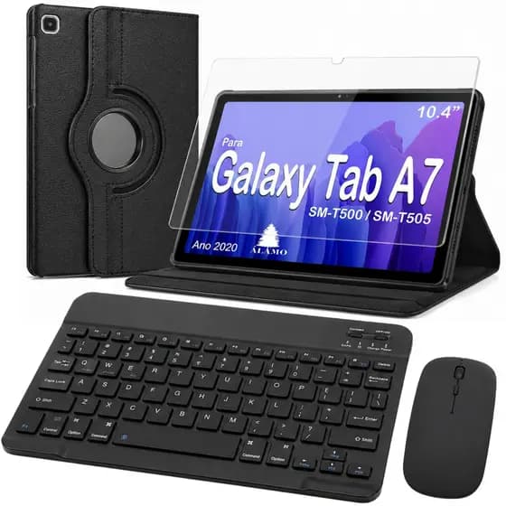 Capa Giratória 360° para Galaxy Tab A7 Lite T220/T225 8.7 com Teclado e Mouse Slim Portatíl Bluetooth