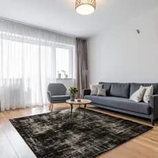 Tapete Jacquard Estampado Geométrico 2,00x1,40m Antiderrapante Para Sala Quarto Decorativo Macio Lavável Grande Moderno