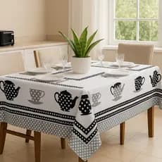 Jogo Toalha de Mesa Oxford 4 6 8 10 e 12 Lugares Estampada Cozinha Jantar Fácil Limpeza Moderna