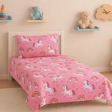 Cobre Leito Infantil 2 Peças Com Porta Travesseiro Para Quarto De Menina Menino Estampado Decorativo Lavável