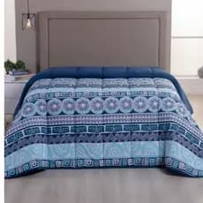 Edredom Dupla Face Malha 100% Algodão Matelado Estampado Toque Macio Conforto Solteiro Casal Queen King Lavável