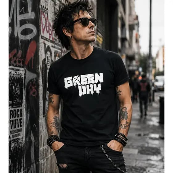 Camiseta Green Day Camisa Rock algodão premium