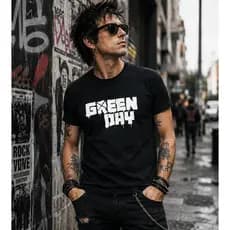 Camiseta Green Day Camisa Rock algodão premium