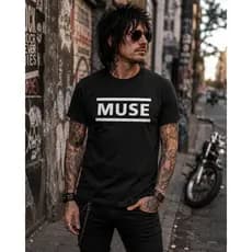 Camiseta Banda Muse Camisa Rock algodão premium