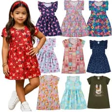 KIT 10 vestido Infantil Menina | Mais de 50 Modelos Lindos do Tamanho 1 ao 10 | Vestido Menina Confortável