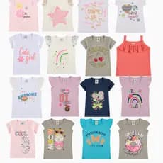 Camiseta Infantil Menina 100% Algodão | Tamanho 1 ao 10 | Blusa Regata Menina Esola ou Dia a Dia | Camiseta para Meninas