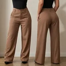 Calça Pantalona Alfaiataria Premium Cintura Alta Com BolsoPROMOÇÃO