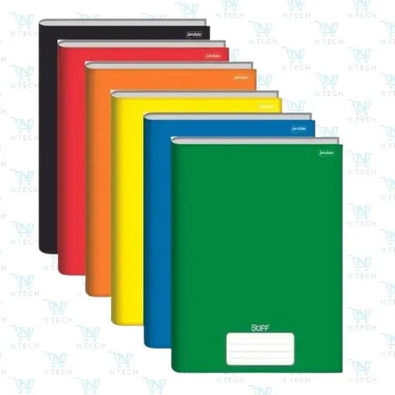 Kit 10 Cadernos GRANDES Jandaia Stiff 96 Folhas – Capa Dura Escolar CORES