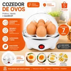 Mini Cozedor de Ovos Elétrico Portátil | Para até 7 ovos