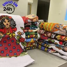 Kit Pano De Prato 45x75 Estampado Gigante Com Bainha Atacado Promoção Para Revenda