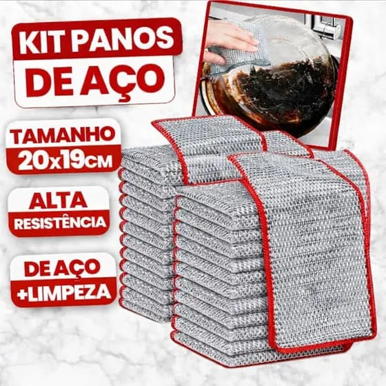 Panos De Limpeza De Cozinha Fogão Reutilizável Toalha Louça Pano Doméstico Lavagem De Aço