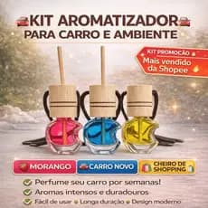Kit 3 Cheirinho Aromatizante Premium P/Carro Banheiro Guarda Roupas Ambientes Pequenos Longa Duração
