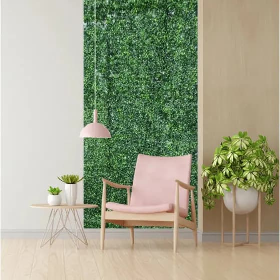 Muro Inglês Planta Artificial Muro Verde Vertical 50x200cm Ficus