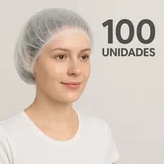 Touca Descartável em TNT Branca Preto Rosa - Pacote com 100 Unidades, Escolha a Cor