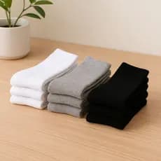 KIT COM 3 e 12 PARES DE DE MEIAS CANO MÉDIO ALTO CONFORTÁVEL MACIA  ALTA QUALIDADE  ALGODÃO, ESCOLHA SUA COR