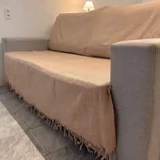 Manta Para Sofá 300x180cm Gigante - 100% Algodão Artesanal Capa para Sofá Grande Retrátil - decoração e proteção