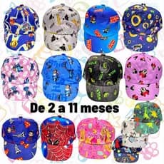 Boné bebê Personagens Unissex 2 a 11 Meses | Stitch, Minnie, Hulk, Batman, Barbie e Mais