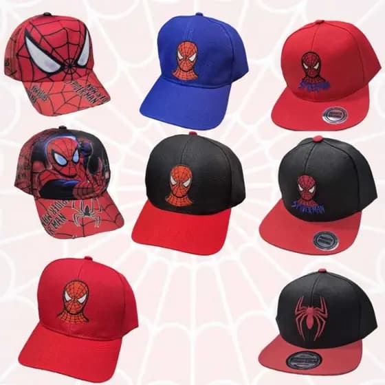 Boné infantil Homem aranha, Spiderman bordado e etampado, Aba reta e Aba curva,modelos diferentes.