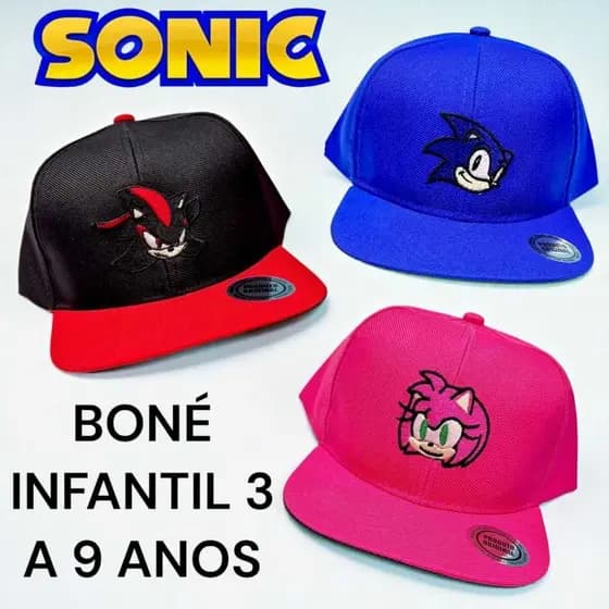 Boné Infantil Sonic – Modelos Shadow, Amy e Sonic | Original e Estiloso!
