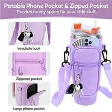 Bolsa portátil de garrafa de água, Com Alça De Ombro Ajustável 40oz Bolsa Porta Garrafas