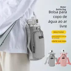 Bolsa Portátil Para Garrafa De Água Com Alça De Ombro Ajustável   Caneca Térmica A Vácuo