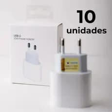 KIT 5 10 Carregador Tomada Plug Adaptador Fonte Usb C 20W 110V 220V Bivolt