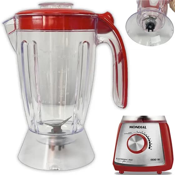 Copo de Liquidificador Para Mondial Eletronic Inox Premium L-74 Pr