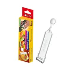 Descascador e Boleador de legumes manual, simples, para batata, cenoura, Abobora, frutas - marca Keita Branco
