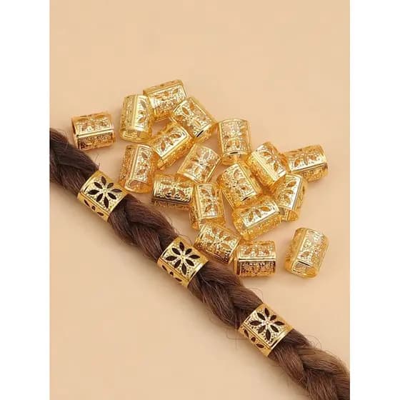 anel de trança dourado 6unidades