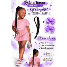 1 Rabo de Cavalo em Trança Infantil – Penteado Rápido e Prático para Meninas