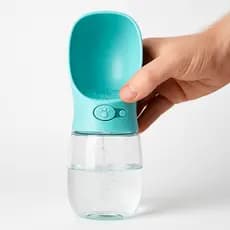 Garrafa Bebedouro Portátil Pet 300ml com Trava Antivazamento Passeio Viagem