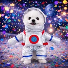 Fantasia Astronauta Pet Carnaval Cães e Gatos Pequeno Médio Cosplay com Capacete