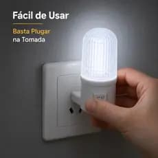 Mini Luminária LED Tomada Luz Noturna Quarto Criança Suave Bivolt 1 ou 2 Unidades Econômica