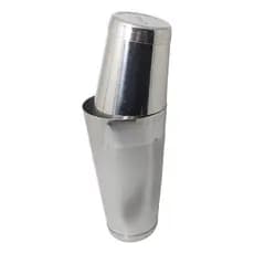 Kit Coqueteleira Boston 840ml com Mini Tin Inox Com Peso Bartender Profissional