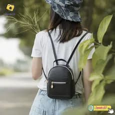 ABC Mini Mochila Mulheres Viajam Pequena PU Daypack