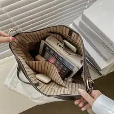 Bolsa feminina de grande capacidade retrô Casual bolsa balde transversal