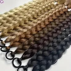 Aplique de Cabelo Trançado de 24 Polegadas para Mulheres, Peça de Cabelo Sintético Macio para Mulheres e Meninas, Uso Di