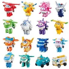 36 Tipos Super Wings 2 "Escala Mini Transforming Anime Deformação Avião Robô Figuras de Ação Transformação Brinquedos Pa