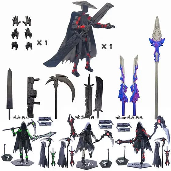 Lucky 13 Action Figure Robot Modelo Manequim 13 Impressão 3D T13 Brinquedos De Montagem